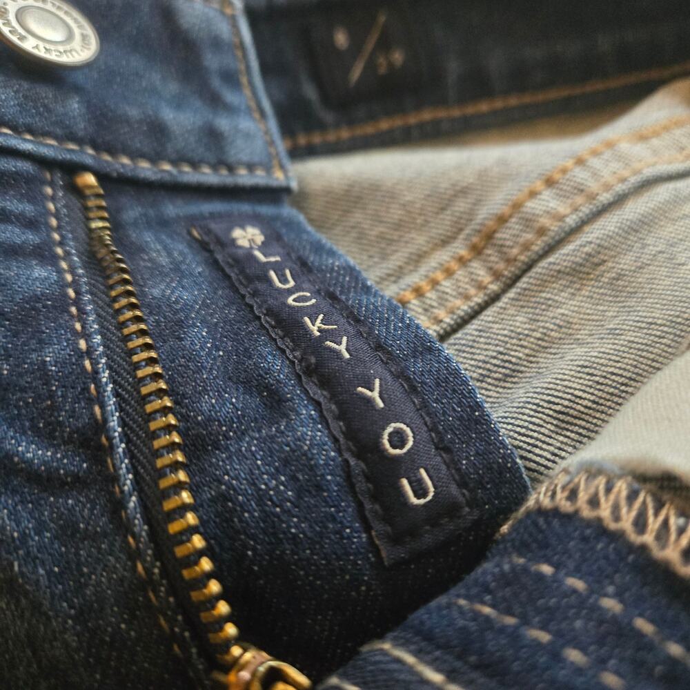 Lucky Brand The Roll Up Denim Shorts Size‎ 8/29 medium wash Jean cut off shorts - Picture 5 of 8
